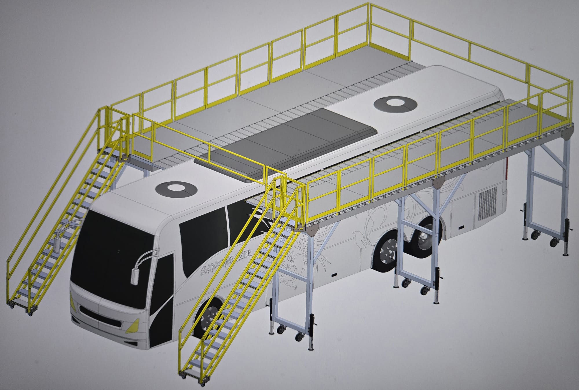 Passenger Bus Maintenance Platform installation